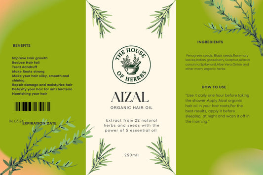 AIZAL 100%organic hair oil